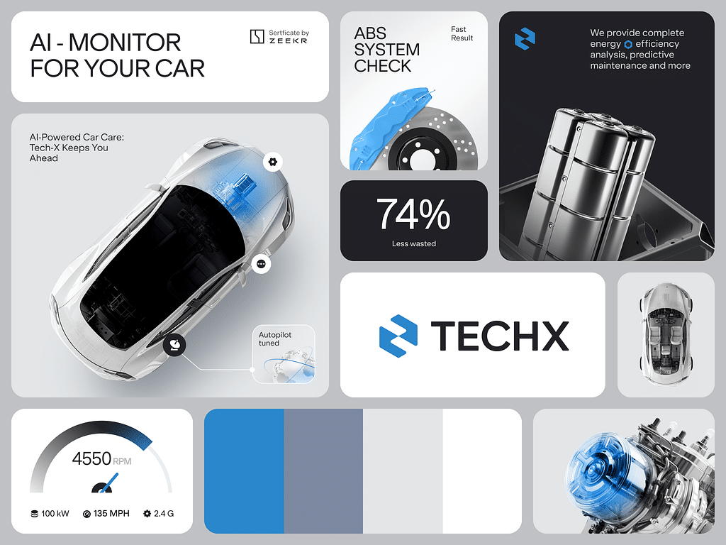 Exemple de préentation structurée en Bento Design